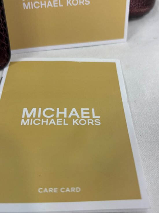Michael Kors Adele Backpack in Metallic Burgundy Large NWT main image 9